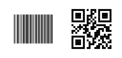 编码内容为 SAMPLE-001 的 Code 128 条码与二维码样图,不是验真入口